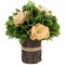 Northlight 9" Tan Poppy Wooden Flowers Standing Bouquet Bundle